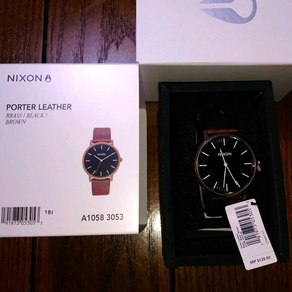 Nixon - Porter Leather - Brass/Black/Brown